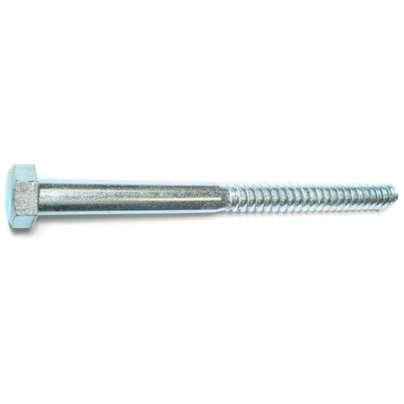Midwest Fastener Lag Screw, 3/4 in, 10 in, Steel, Zinc Plated Hex Hex Drive, 10 PK 01366